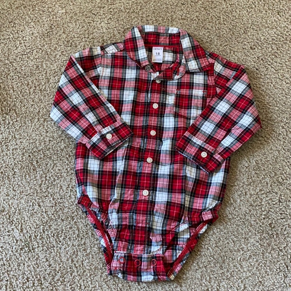 Carter’s Plaid Button-Front Bodysuit
